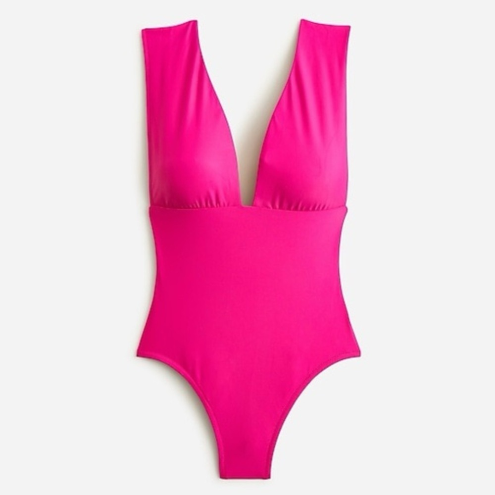 J.Crew V-neck one piece bathing suit size 0 pink